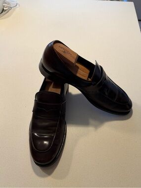 Salvatore Ferragamo Classic Men's Leather Penny Loafers in Dark Brown